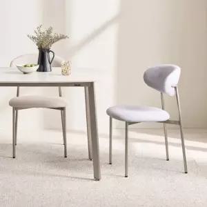 무광 스텐 식탁의자 카페 인테리어 체어 패브릭 의자