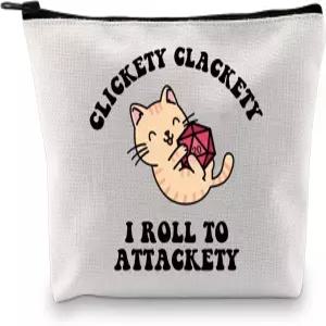 롤플레잉 게임 선물 고양이 주사위와 DandD DanND RPG 플레이어를 액세서리 백 가방 저장 위한 어택티