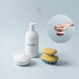 마사지 브러쉬 머릿결개선 쿠션패들 실리콘 헤어 마사지빗