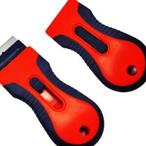 [2개구성] 휴대용 헤라 끌 오렌지 청소 주방 스크레퍼 베이킹 창 제거 바닥 다용도 칼 스티커 EWFHBPWI