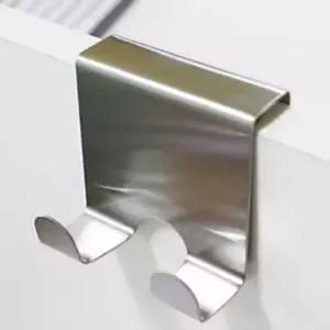 스테인레스 도어훅 2구 원목옷걸이 벽면옷걸이