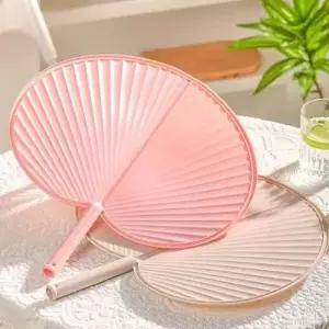 대왕부채 예쁨 나뭇잎모양 시원한 플라스틱 대형부채