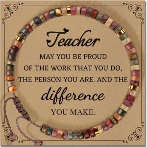 ZOKCC 여성용 영감 선물 팔찌 크리스마스 자매 천연 받기 곧 돌 구슬 힐링 엄마 여성 친구