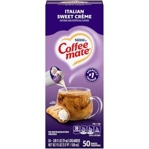 네슬레 커피 메이트 84652 리퀴드 커피 크리머, 이탈리안 스위트 크림, 0.375온스 컵, 50개/박스