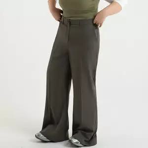 [제작/빅사이즈]이블렛 로이즈 허리조절 세미부츠컷 슬랙스 제이스타일