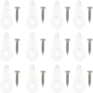 Homoyoyo 30pcs 거울 고정 클립 유리 옷장 책장 매립 나사용