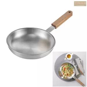스텐 인덕션 후라이팬 20 cm 나무 손잡이 인덕션용 후라이펜 프라이팬