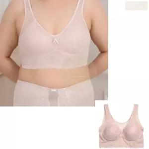 A컵 빅사이즈 2XL 3XL 와이어없는 브라 살색 검정색 브래지어 속옷