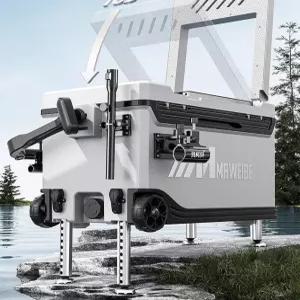 낚시용 아이스박스 낚시쿨러 바퀴 캐리어 초경량 36l 쿨러 갑오징어 상자 캐리 박스