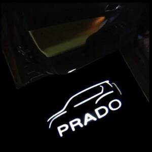 PRADO 로고 라이트용 호환 퍼들 프로젝터 Toyota 자동차 차량용 호환 문짝 3D 그림자 웰컴 150 4000 2700 2