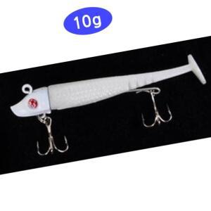 [2개구성] 화이트 10g 삼치미끼 바다낚시 삼치낚시 웜 루어 미끼 AEW65DBB4