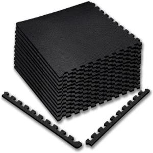 퍼즐 운동 매트 24개의 폼 연동 보호용 타일 바닥 쿠션 2424인치 바닥재 피트니스 미끄럼 및 6세트 방지