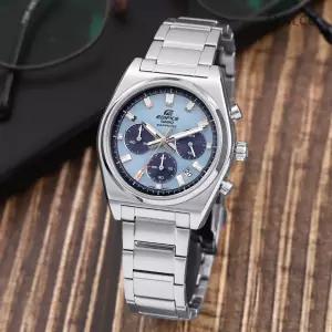 에디피스 EFB-730D-2B 크로노그래프 민트 블루 아날로그 캐쥬얼 정장 남자 메탈 시계 d