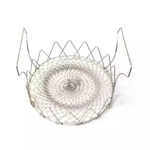 ( )차미 스텐 접이식 튀김망 건지기 H 건지개 채반 데치기 스텐망 손잡이 요리망