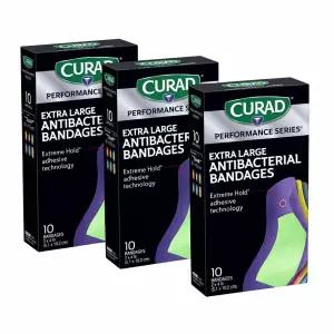 CURAD 퍼포먼스 시리즈 항균 붕대 익스트림 홀드 접착 기술 절단 긁힘 을 위한 초대형 유연한 패브릭