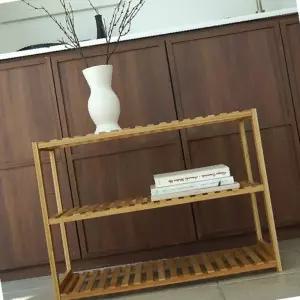대나무 원목 3단 선반 조립식 책장 화분대 인테리어 다용도 수납장