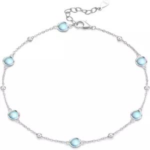 프리마타 인피니티 탄생석 참 링크 팔찌/발찌 925 스털링 실버 조절 가능한 12개월 생일 선물 여성용