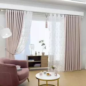 [지나송]레이첼 암막커튼+볼로프+코디커튼+커튼봉(특대형)