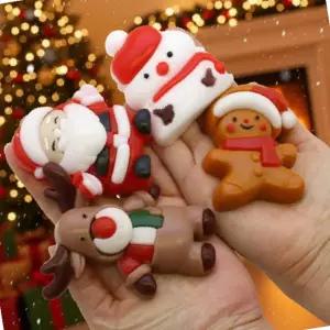 산타 말랑이 소형 크리스마스 스퀴시 루돌프 눈사람 캐릭터 완구
