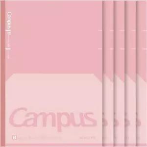 KOKOKYO 캠퍼스 컴포지션 키모치이 노트북 5팩 필링 세미 B5 컴포지트 북 핑크 도트 B 6mm 룰 30장 학교