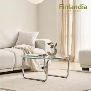 핀란디아 디아노 800 라운드 원형 강화유리 거실 소파 테이블 [착불]