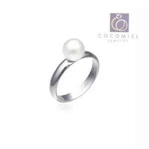 패션반지 기본 화이트 진주 진주반지 은반지 실버반지 EBS-R-56