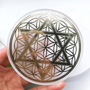 10cm 천연 셀레 나이트 슬라이스 크리스탈 스톤 슬래브 차크라 생명의 나무 충전 요가 명상 홈 장식 에너지