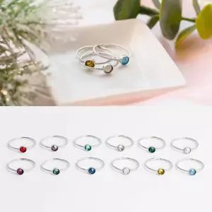 탄생석반지 터키석 반지 자수정 아쿠아마린 탄생석 토파즈 실버