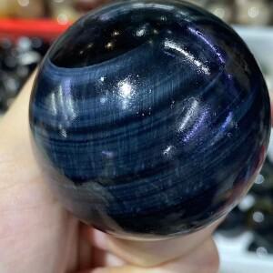 자연 블루 타이거 아이 스톤 크리스탈 에너지 명상 구 Reiki 치유 룸 사무실 장식 선물 컬렉션