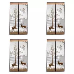 사슴 문 모기장 100x210cm 브라운 방문형모기장 방충문