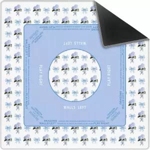 FDHSPAAM 코켓 보우 블루 수국 플로럴 게임 마작 315 매트 도미노용 인치 플라워 미끄럼 밀레니얼 보드