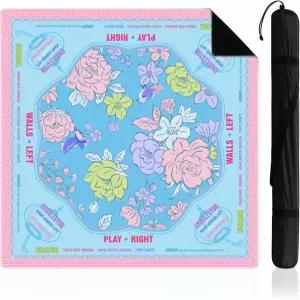 테이블용 소울첸 플라워 마작 매트 315 및 블루 치누아제리 천 카드 슬립 가방 게임 테이블 노이즈 인치