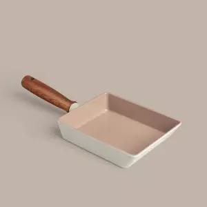 코팅 인덕션후라이팬 신혼선물 우드손잡이 세라믹코팅프라이팬 16X20cm