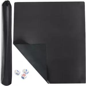 구스타리아 마작 매트 포커 카드 보드 게임 테이블 L 타일 있는 도미노용 휴대용 가방 및 35인치 주사위가