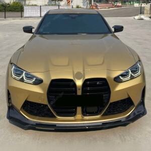 BMW M3 G80 M4 G82 2021-2024 컴페티션 ABS 프론트 턱 립 바디 키트 글로스 블랙 튜닝 자동차 범퍼 스포일