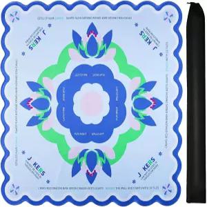 블랙 캐리백 미끄럼 방지 소음 감소 러닝 블루 카드용 마작 테이블 매트315315 포함된 도미노 포커 매트가