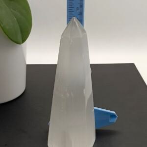 1PC 자연 Selenite 산 석고 지팡이 조각 현대 크리스탈 장식품 입상 공예 홈 수집