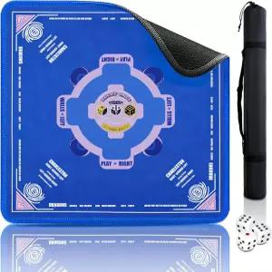 마작 매트3333 소음 감소 논슬립 3개의 및 테이블용 주사위 표면 매트 방수 포커 도미노 아메리칸 휴대용