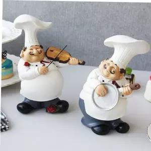 미니어쳐소품 이국적인 주방장 인형 중 선반 인테리어 소품 2P 세트