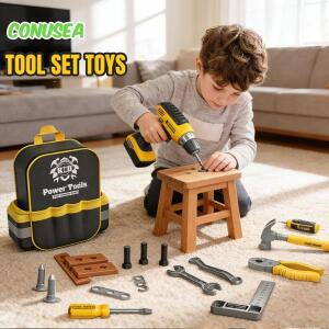 어린이 공구 세트 역할 놀이 장난감 게임 시뮬레이션 수리 도구 드릴 건설 엔지니어링 퍼즐 소년