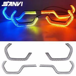 SANVI WRGB 크리스탈 엔젤 아이 블루투스 앱 제어 DRL 화이트 옐로우 시그널 라이트 BMW F30 F31 F32 F33 F
