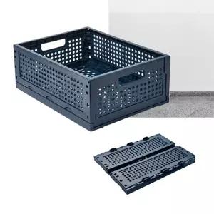 접이식 수납 정리함 폴딩박스 리빙 소품 네이비 대1개/박스/폴딩/플라스틱/수납함/자동차/다용도/보관함