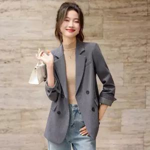 여성용 정장 자켓 베이지색 코트 봄가을 커리어우먼 상의 원픽3