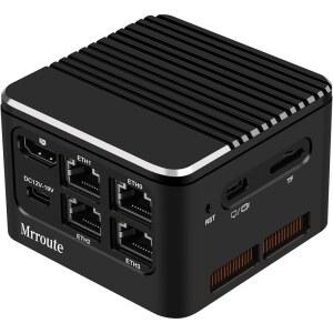 MRROUTE MR M1 플러스 I3 5GBE N305 8GHZ 포트 4X UBUNTU 8C TYPE SSD NO 미니 USB3 듀얼 HDMI 8T 4K LAN 라우터 I226 PC 최대 디스플레이 16G GEN2 RAM 레이크 앨더 LINUX