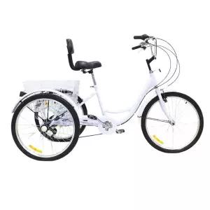 성인 세발 자전거 접이식 세발자전거 어르신 노인 24인치 7단 성인세발자전거 어른 삼륜