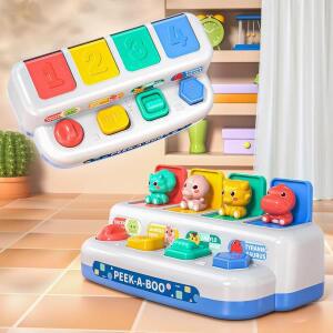 몬테소리 팝업 동물 발달 장난감, 아기 감각 교육용 유아 남아 여아 선물 (1세, 2세, 3세)