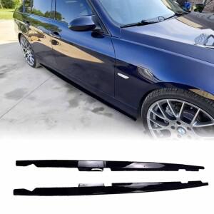 BMW 3 시리즈 E90 E92 E93 M3 330i 318i 2005-2013용 MP 스타일 자동차 사이드 스커트 스플리터 범퍼 에어
