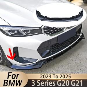 BMW 3 시리즈 G20 G21 2023 프론트 범퍼 립 친 에어댐 디플렉터 스플리터 튜닝 바디 키트 자동차 액세서리