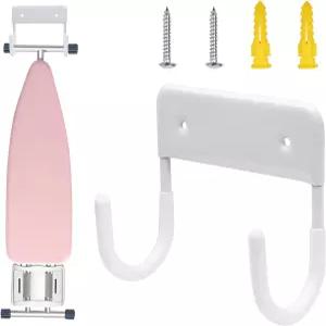 세탁실용 알피니스타 다림질 보드 행거 언 벽걸이 흰색