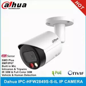 호환 Dahua IPC-HFW2849S-S-IL 8MP 24시간 풀 컬러 및 IR 30M 스마트 듀얼 라이트 내장 마이크 IP67 SMD Pl